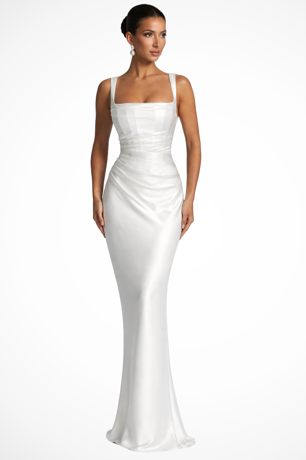 Women’s Square Neck Maxi Dress | Ruched