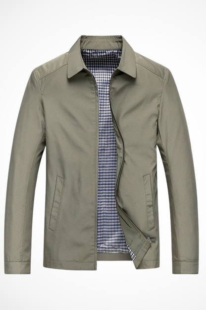 Men’s Vintage Zip Jacket | Checked Lining