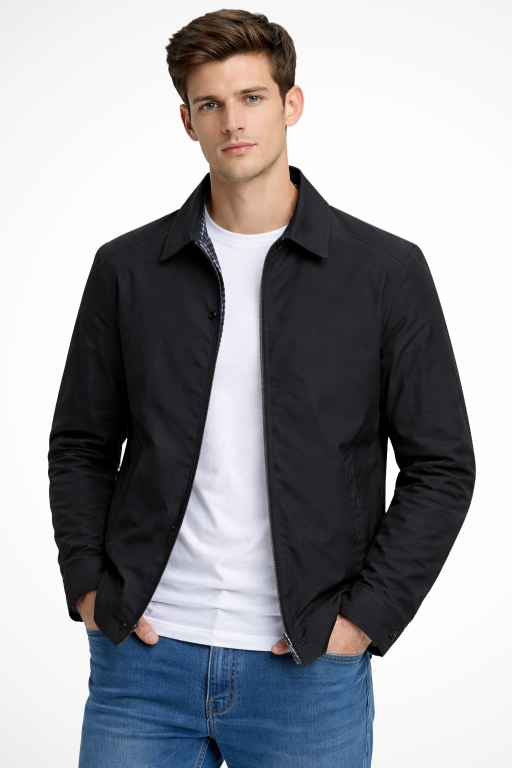 Men’s Vintage Zip Jacket | Checked Lining