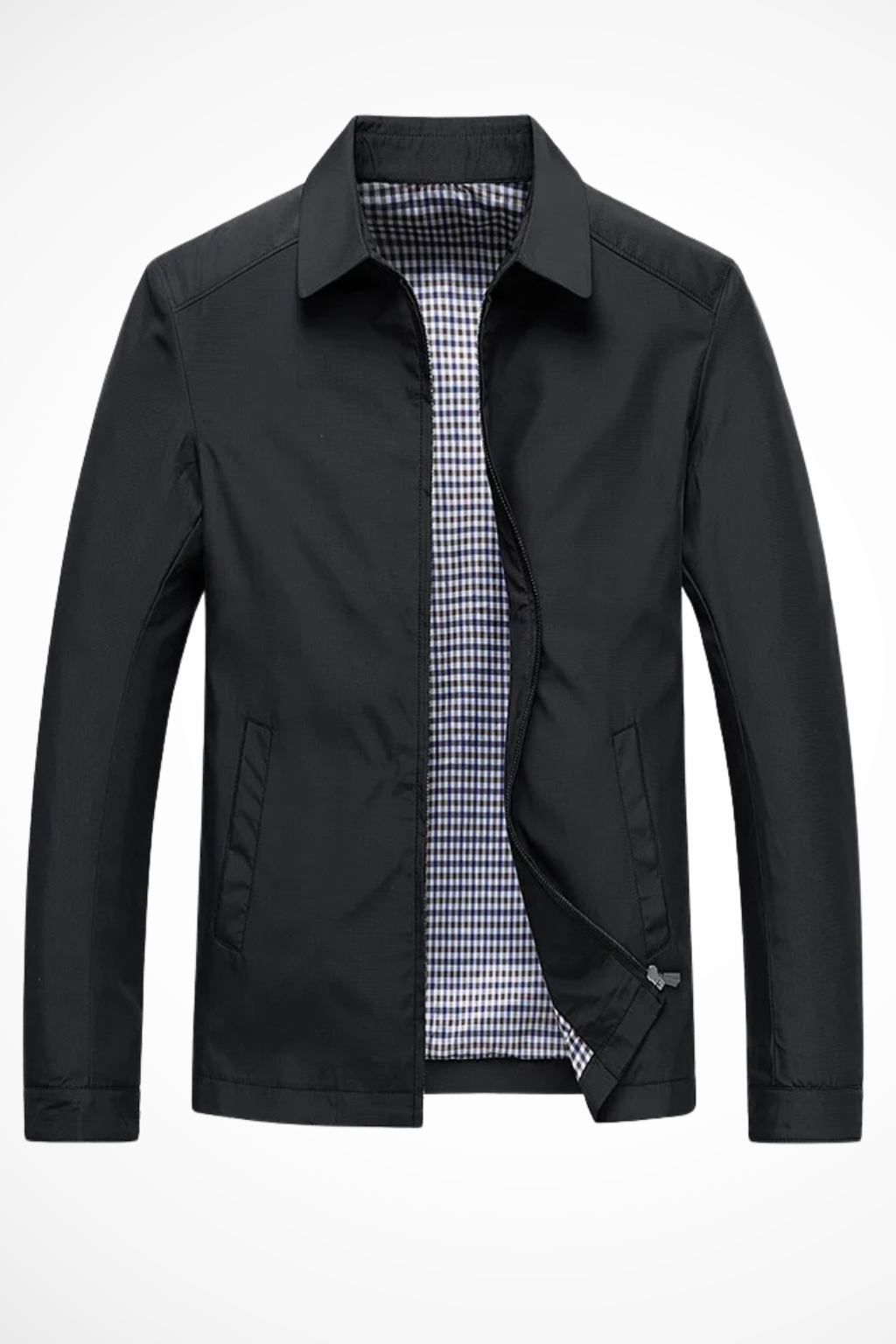 Men’s Vintage Zip Jacket | Checked Lining