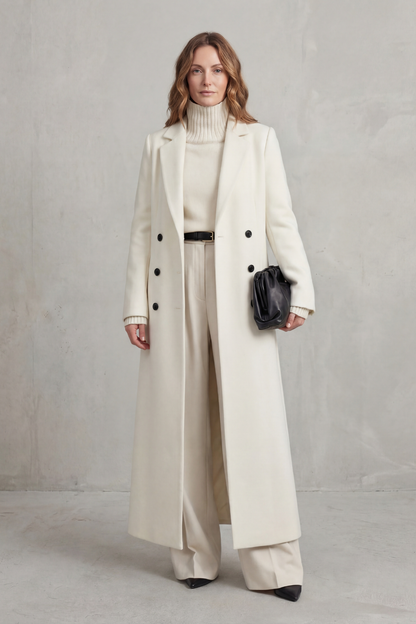 Women's Custom-Fit Long Wool Coat – Vivienne