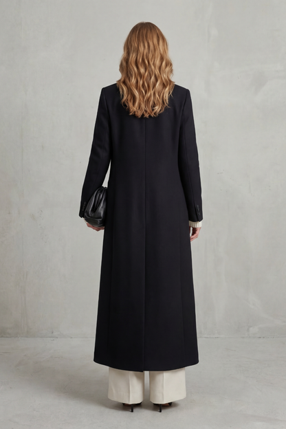 Women's Custom-Fit Long Wool Coat – Vivienne