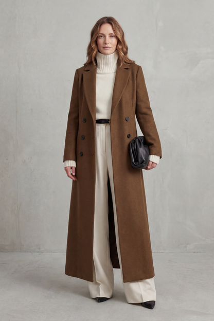 Women's Custom-Fit Long Wool Coat – Vivienne