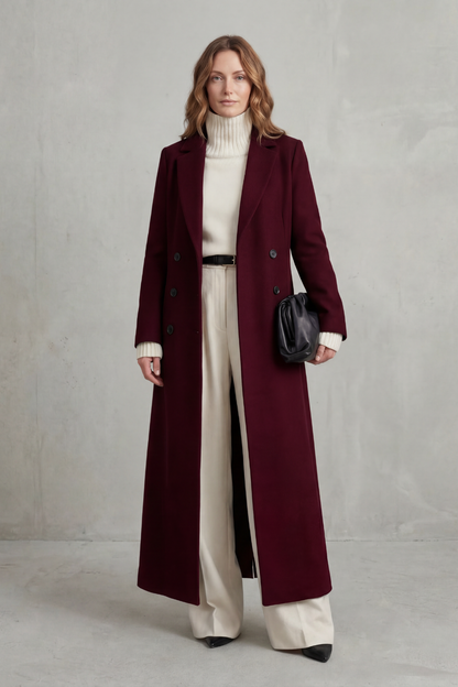 Women's Custom-Fit Long Wool Coat – Vivienne