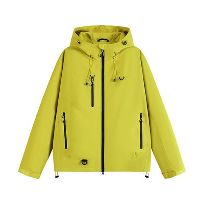 Raincoat Women - Hooded Raincoat with Full Zip Front