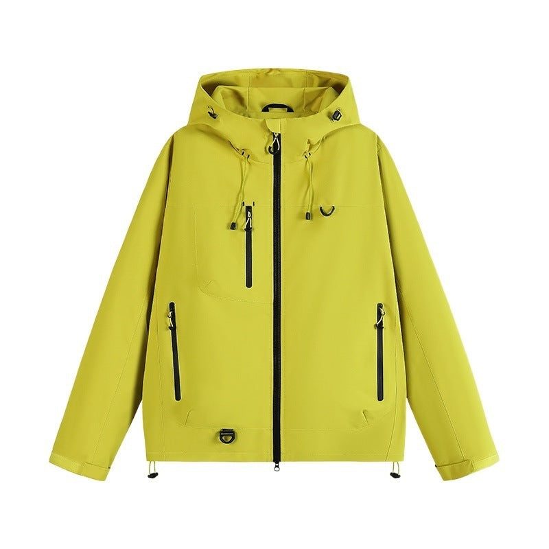 Raincoat Women - Hooded Raincoat with Full Zip Front