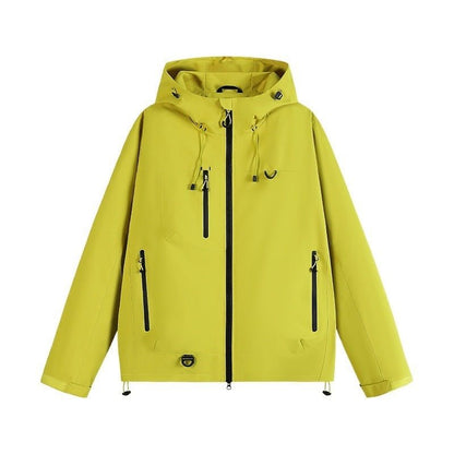 Raincoat Women - Hooded Raincoat with Full Zip Front