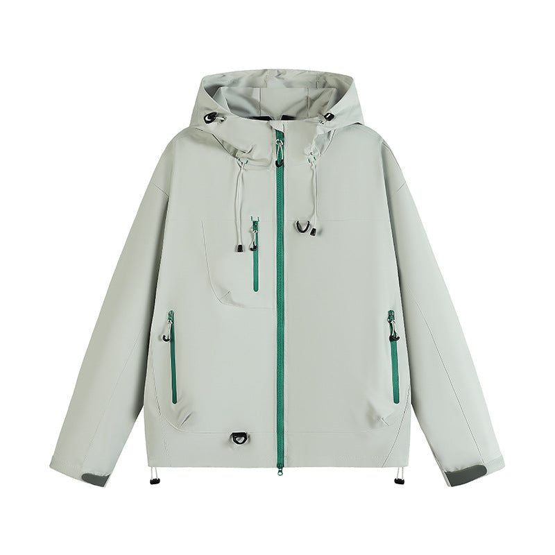 Raincoat Women - Hooded Raincoat with Full Zip Front