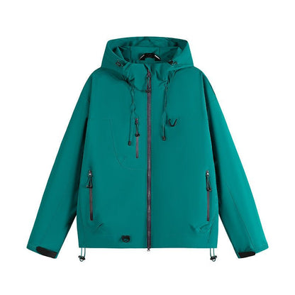 Raincoat Women - Hooded Raincoat with Full Zip Front