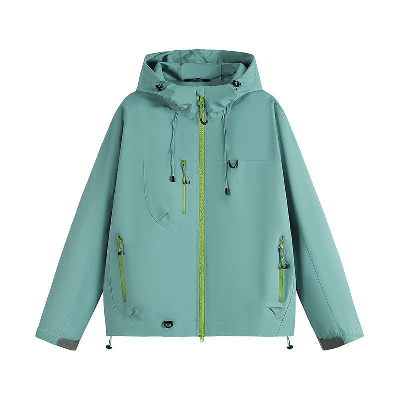 Raincoat Women - Hooded Raincoat with Full Zip Front
