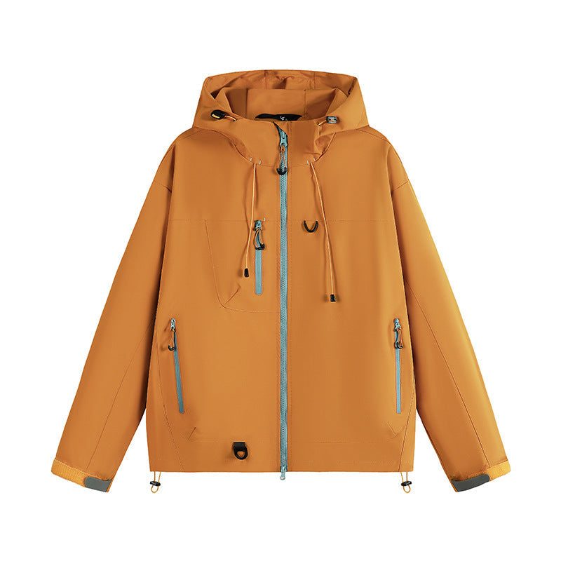 Raincoat Women - Hooded Raincoat with Full Zip Front