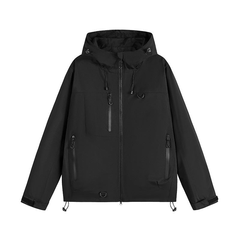 Raincoat Women - Hooded Raincoat with Full Zip Front