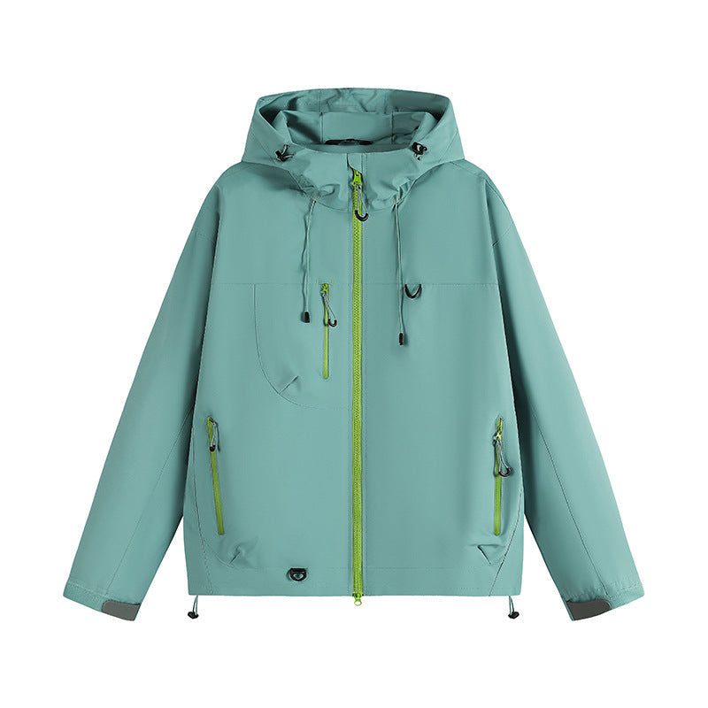 Raincoat Women - Hooded Raincoat with Full Zip Front