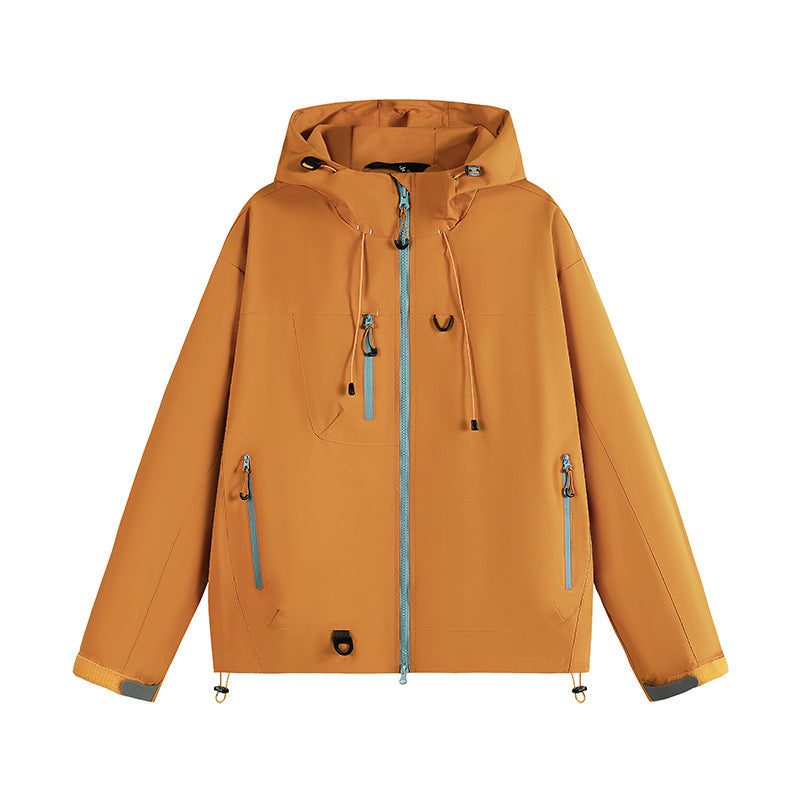 Raincoat Women - Hooded Raincoat with Full Zip Front