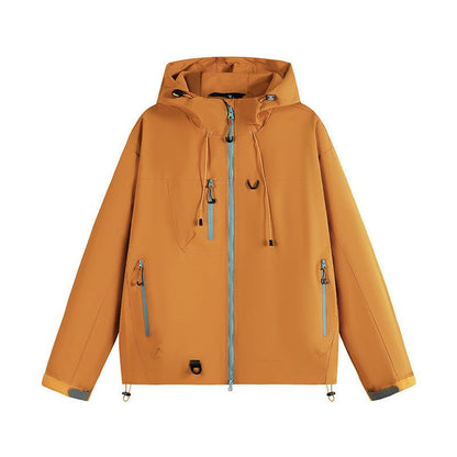 Raincoat Women - Hooded Raincoat with Full Zip Front