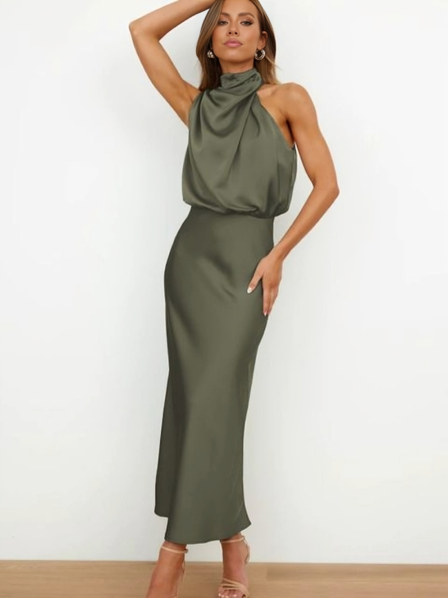 Mariana | Elegant Halter Evening Dress