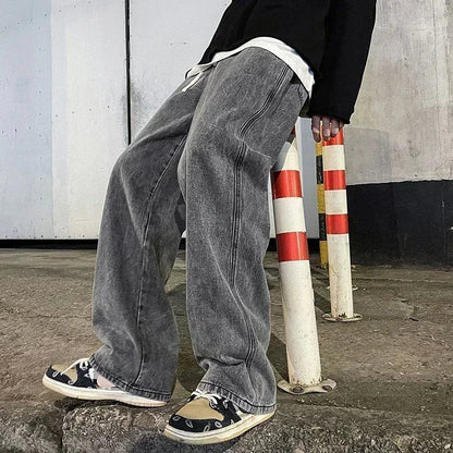 Jeans Men - Wide Leg Loose Korean Jeans