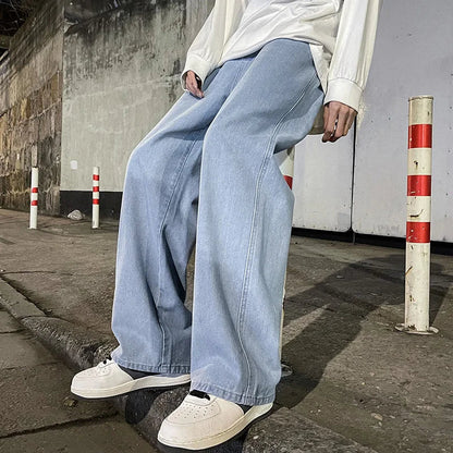 Jeans Men - Wide Leg Loose Korean Jeans
