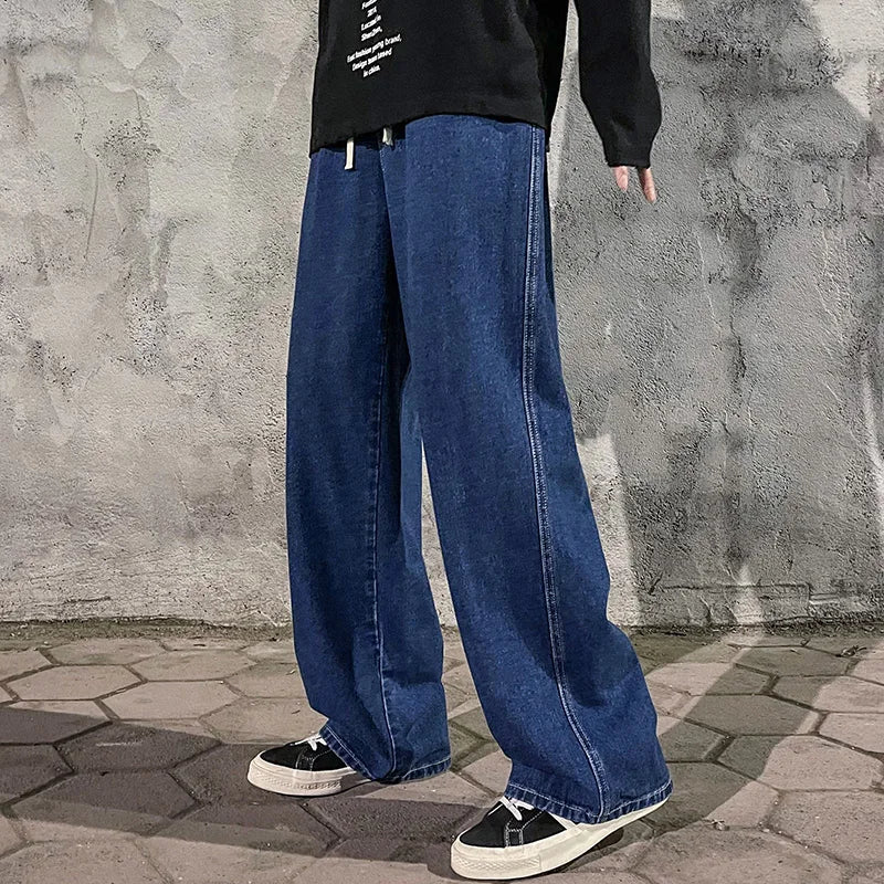 Jeans Men - Wide Leg Loose Korean Jeans