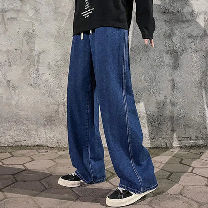 Jeans Men - Wide Leg Loose Korean Jeans