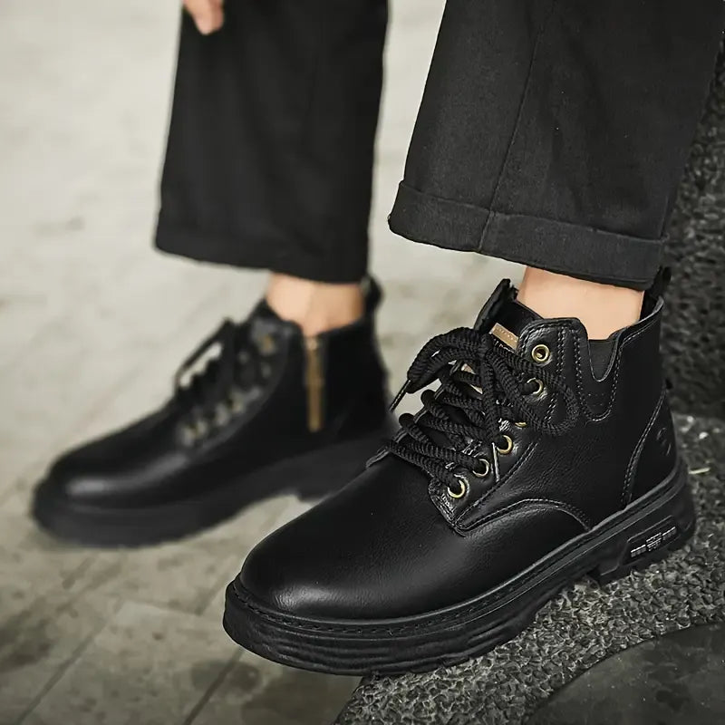 Genuine Leather Boots with Padded Comfort