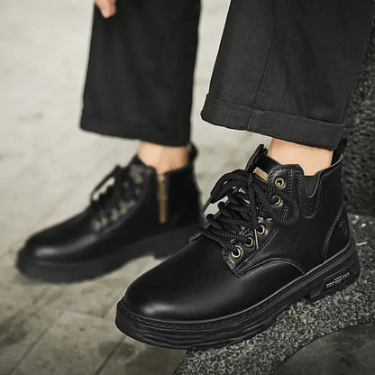 Genuine Leather Boots with Padded Comfort