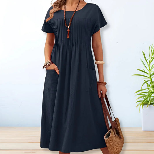 Relaxed Fit Day Dress with Side Pockets
