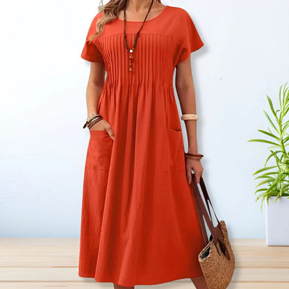Relaxed Fit Day Dress with Side Pockets