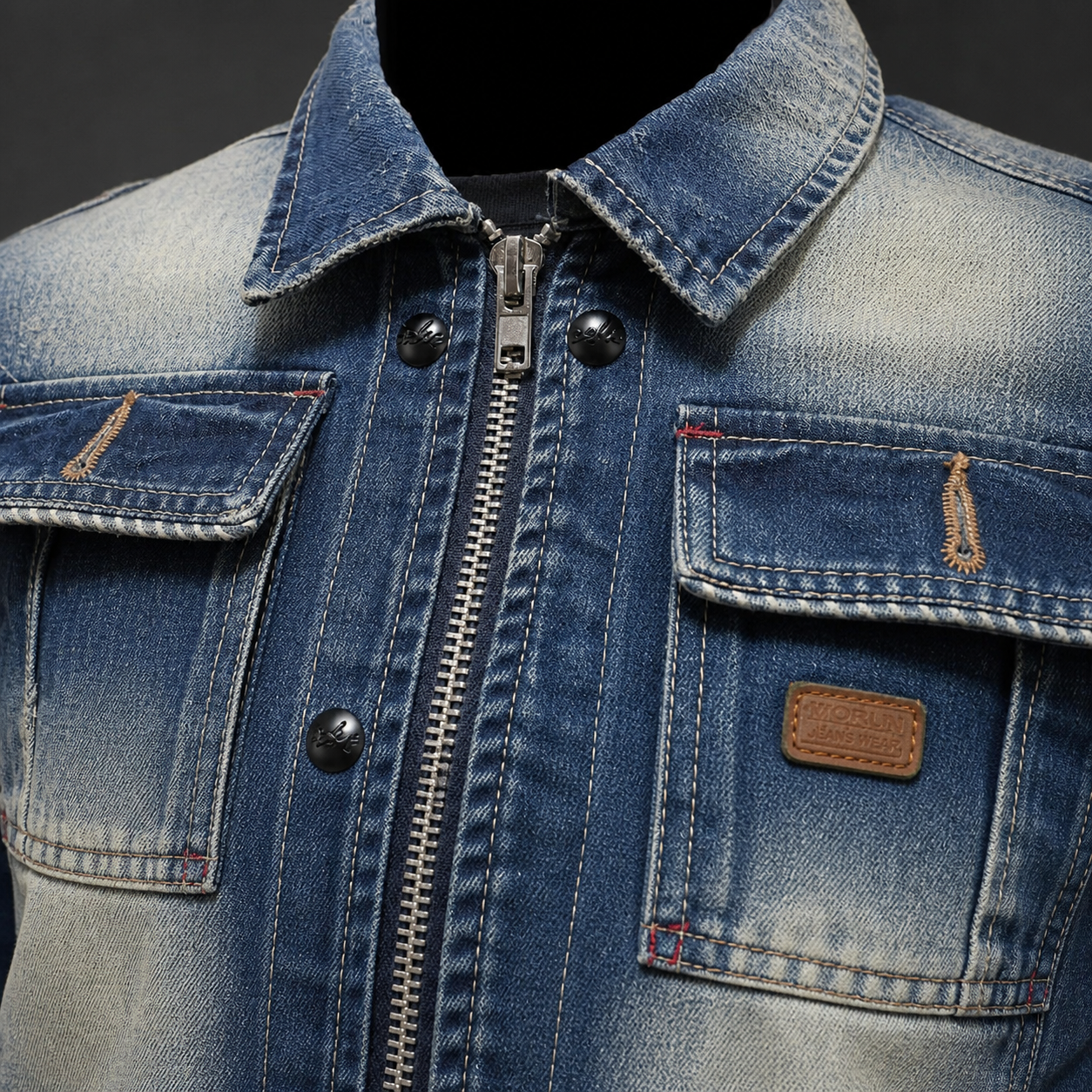 Men's Retro Denim Jacket with Vintage Style