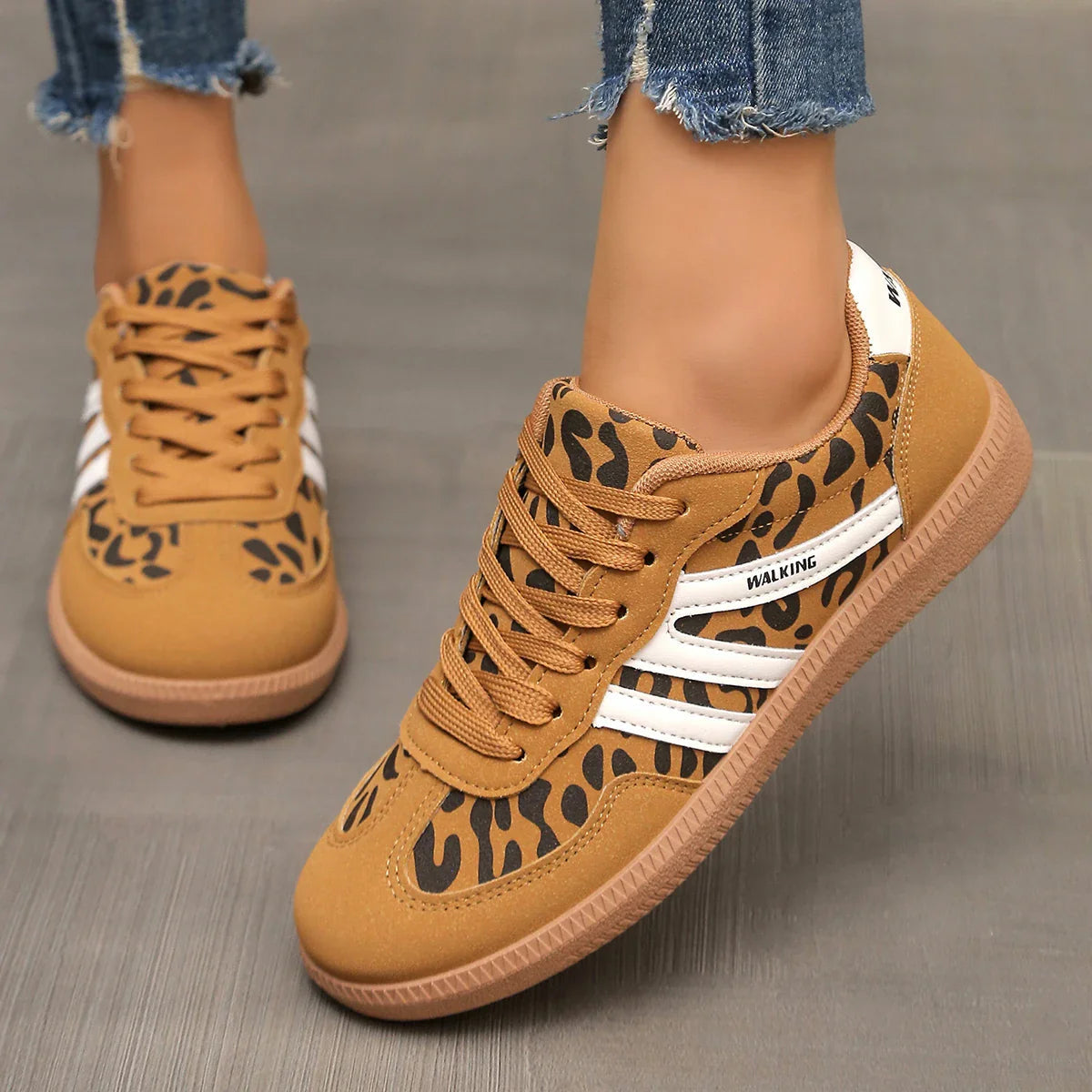 Barfußschuhe Damen mit Niedrigem Schnitt und Vorderer Schnürung