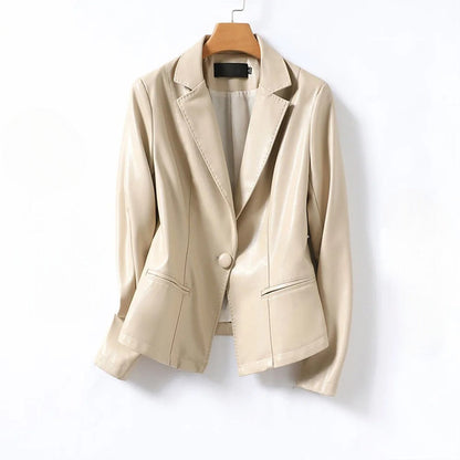 Leather Blazer Genuine Lambskin Tailored Jacket