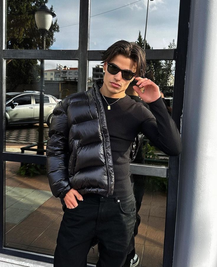 Herre Quiltet Jakke Med Sherpafor Og Hætte – Varm Vinterjakke Til Udendørsbrug, Hverdagsbrug Og Afslappet Streetwear