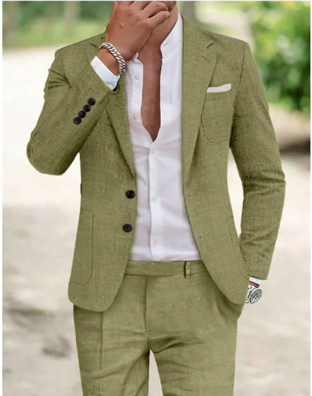 Bruno | Herren Klassisches Zweiknopf-Hochzeitsanzug-Set