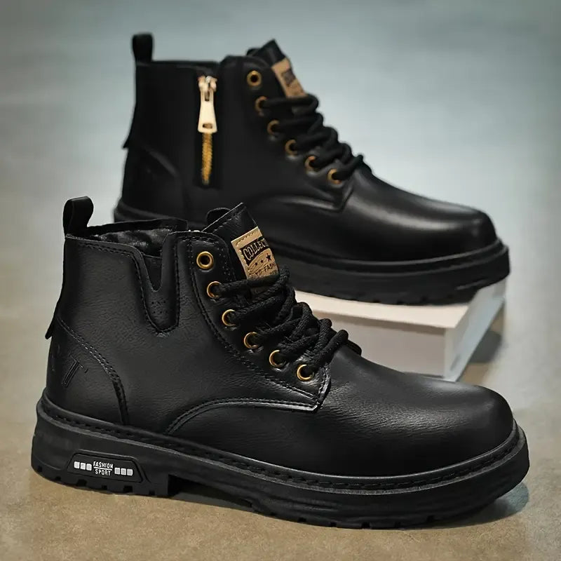 Genuine Leather Boots with Padded Comfort