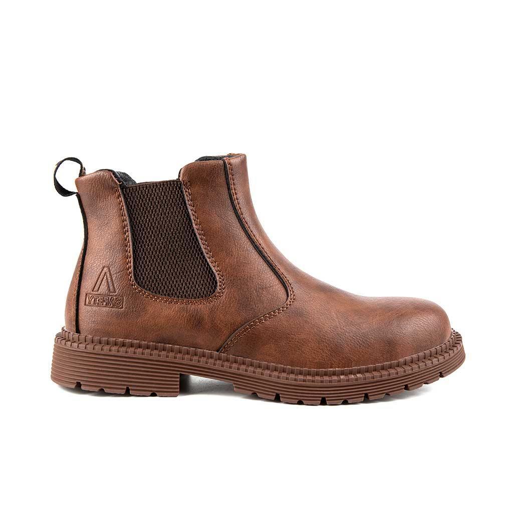 Chelsea Sicherheitsstiefel Damen mit Stahlkappe und seitlichem Gummizug