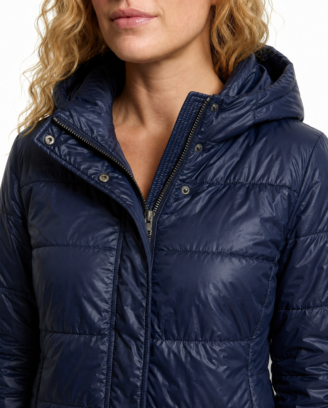 Damen Steppjacke mit Kapuze & Taschen | Fudus