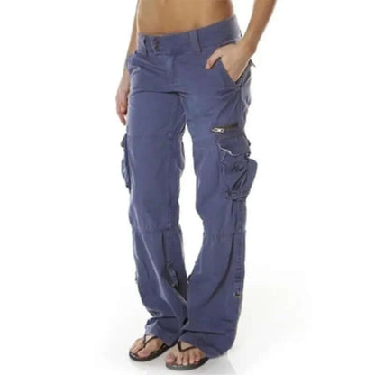 Low Waist Cargo Trousers - Casual
