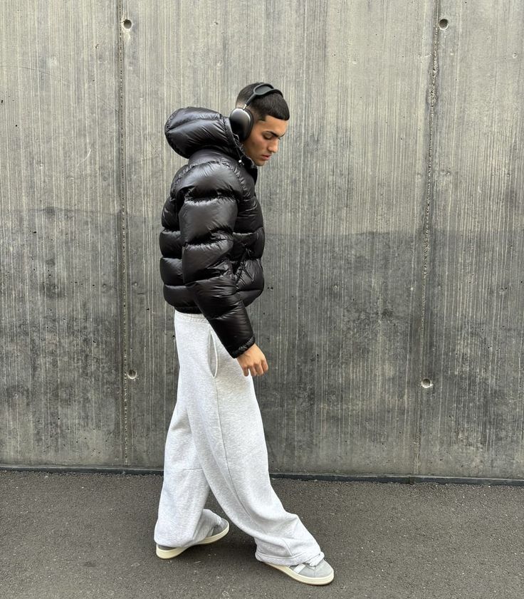Herre Quiltet Jakke Med Sherpafor Og Hætte – Varm Vinterjakke Til Udendørsbrug, Hverdagsbrug Og Afslappet Streetwear