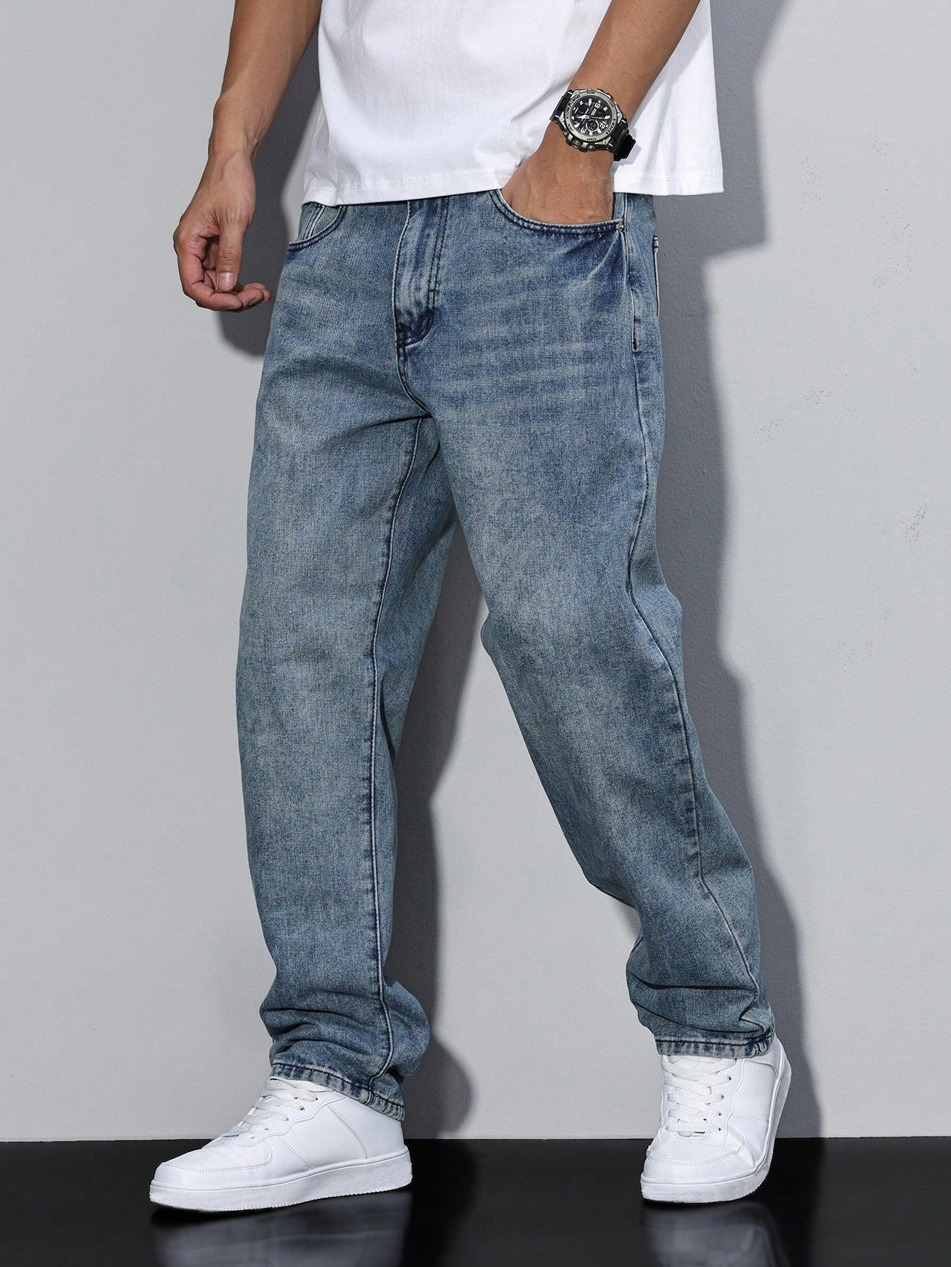 Daan | Effen kleur casual heren jeans