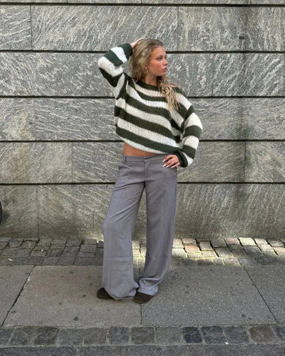 Juna | Damen asymmetrischer strukturierter Pullover