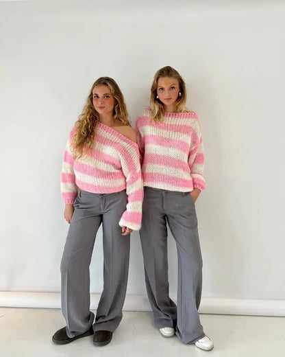Juna | Damen asymmetrischer strukturierter Pullover