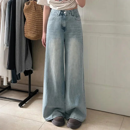 Damen Hose mit Weitem Bein Knopfverschluss Fronttaschen und Gürtelschlaufen