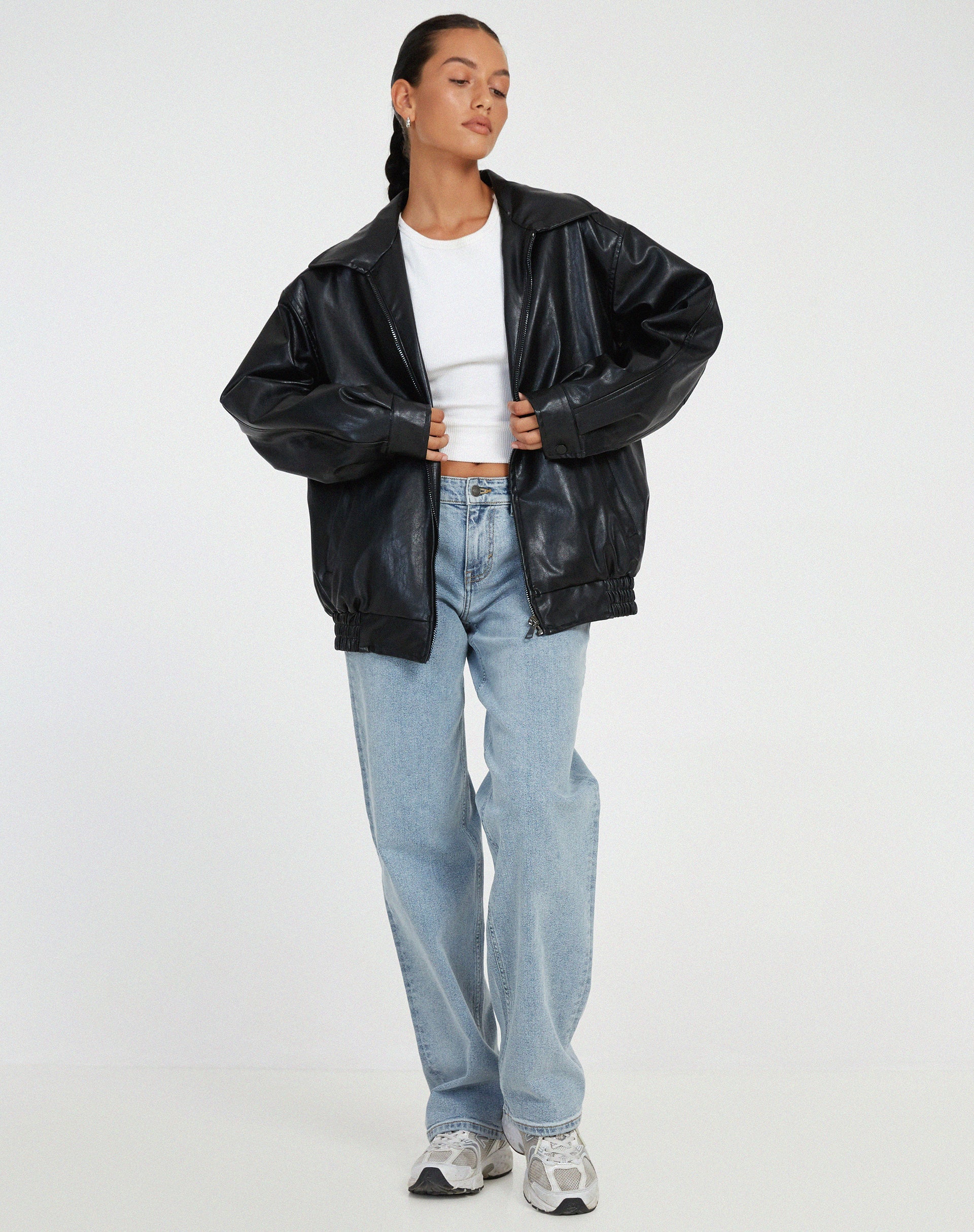 Damen Jacke mit Reißverschluss und elastischen Bündchen