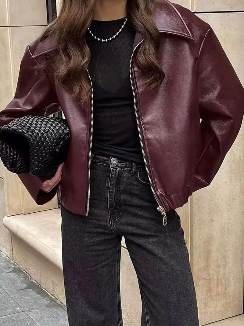 Freya | Damen sportlich glatte Reißverschluss-Jacke