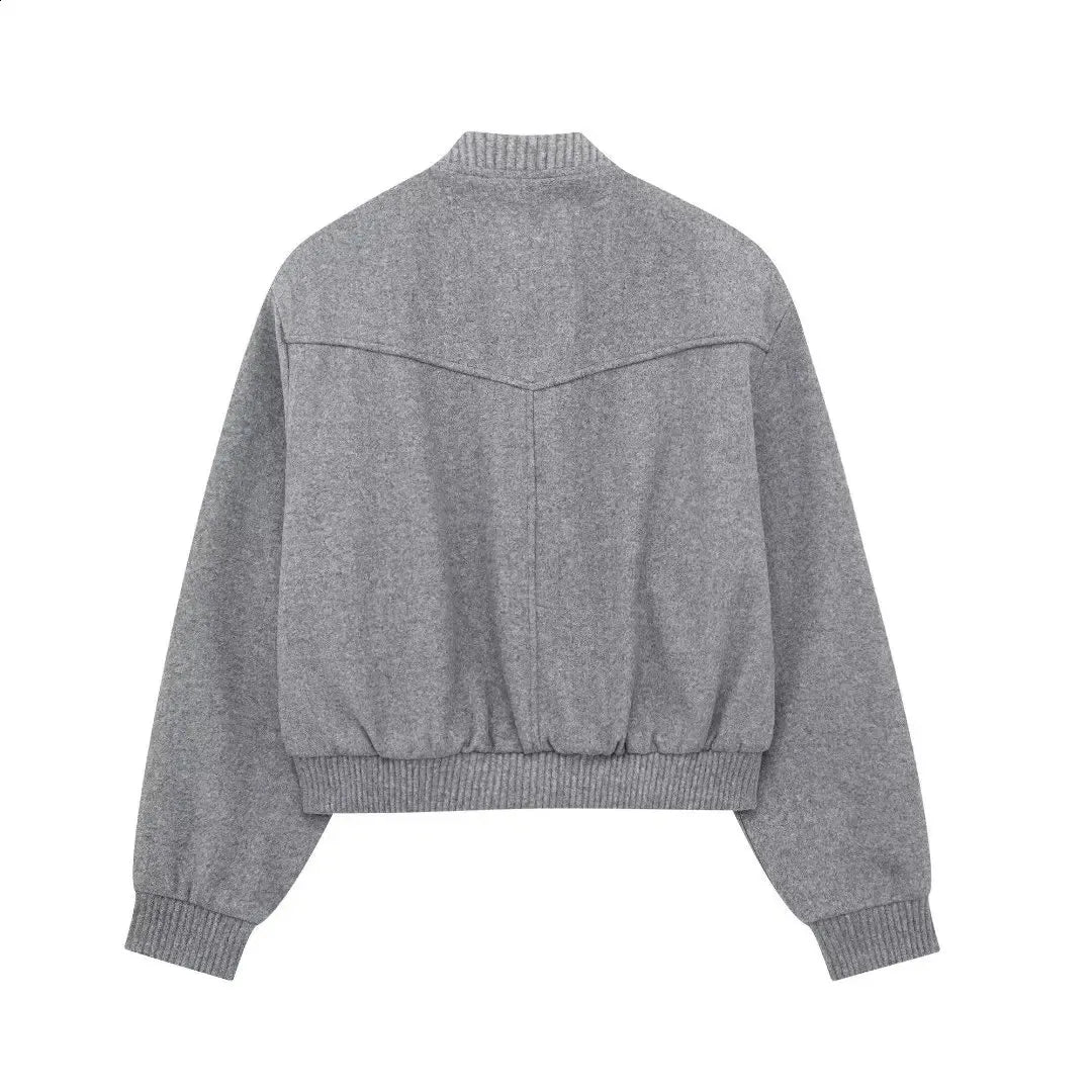 Editha | Damen Kurze Rundhals Blousonjacke