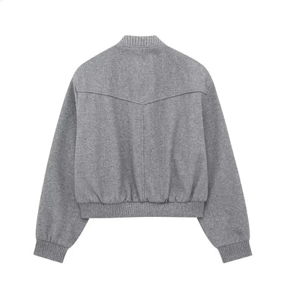 Editha | Damen Kurze Rundhals Blousonjacke