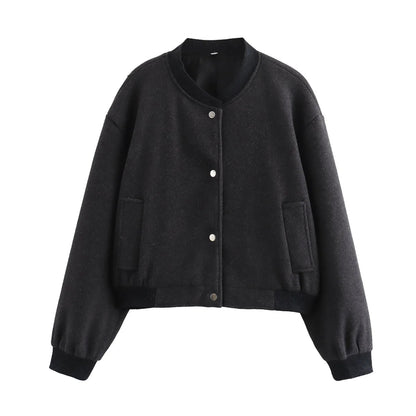 Editha | Damen Kurze Rundhals Blousonjacke