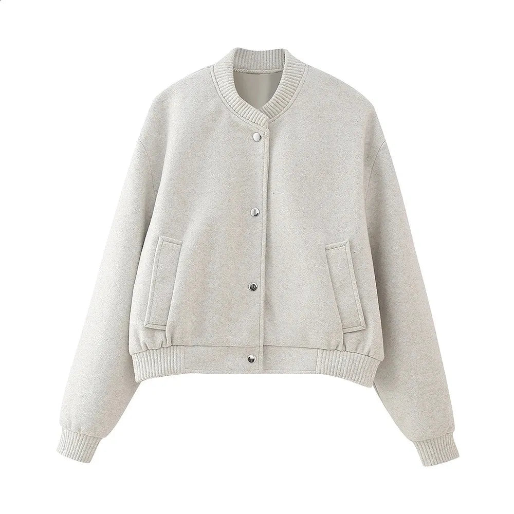 Editha | Damen Kurze Rundhals Blousonjacke