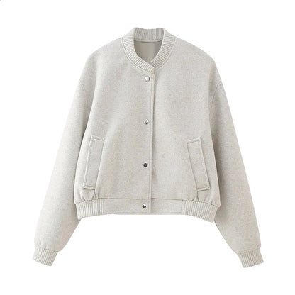 Editha | Damen Kurze Rundhals Blousonjacke