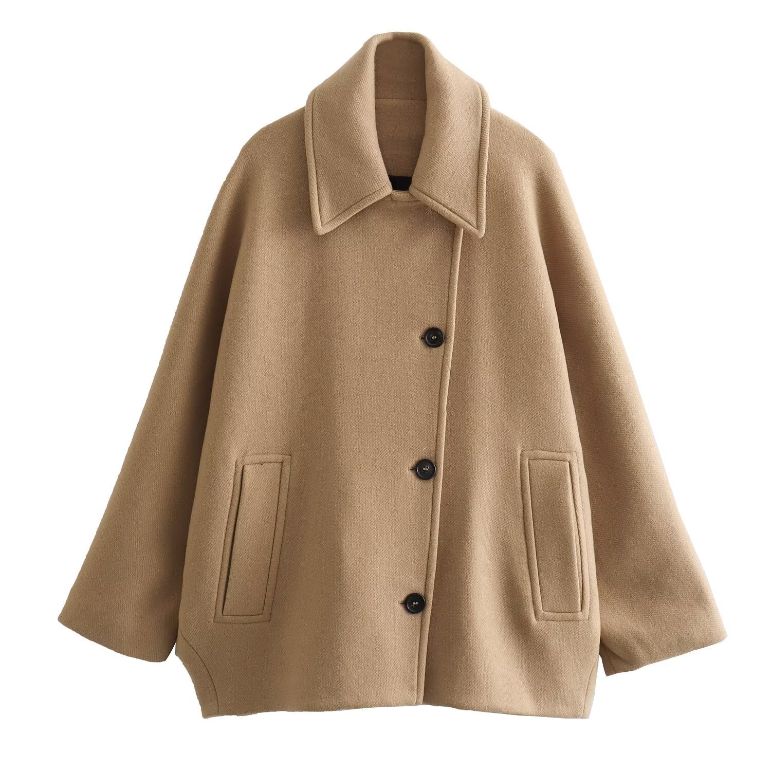 Cordula | Damen Kurze Umlegekragen Knopfjacke